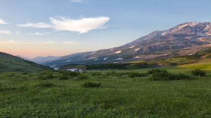 Nature of Kamchatka (mountains, volcanoes, ocean)