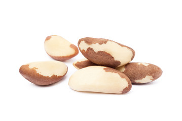 Para nuts isolated on a white background