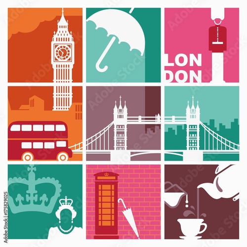 "Symbols of England" fichier vectoriel libre de droits sur la banque d