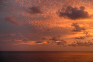 Naklejka na ściany i meble sky with clouds on sunset