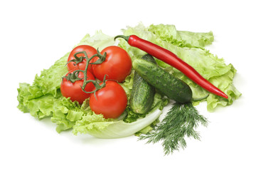 Tomato, cucumber and cayenne pepper