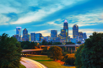 Overview of downtown Charlotte, NC - 175831087