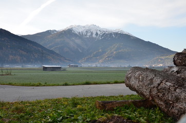 early on a dusty fall day Innvalley Tyrol/Tirol