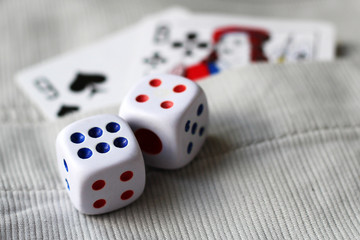 cubes playing in jeans, toy