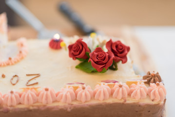 romantisch ländliche Hochzeitstorte und Kuchen 