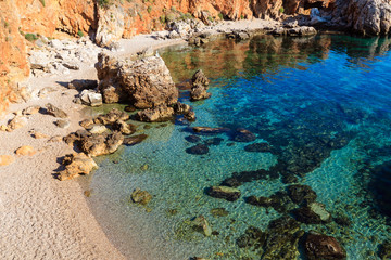 Sea bay in Zingaro Park, Sicily, Italy