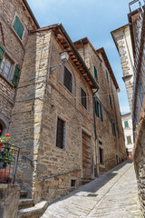Narrow street in the old town in Italy