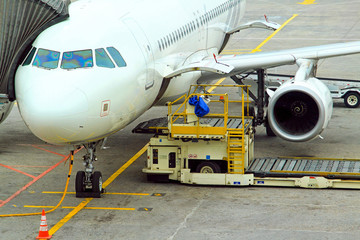 Airport loader luggage