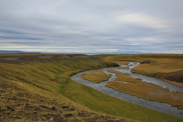 Fototapeta na wymiar River near Skagastroend, Iceland.