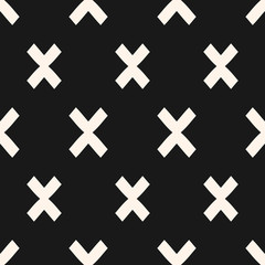 Fototapeta na wymiar Vector geometric seamless pattern. Modern funky texture with crosses. X pattern. Geometric background.