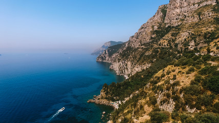 Fototapeta na wymiar The coastline of Italy is from the air