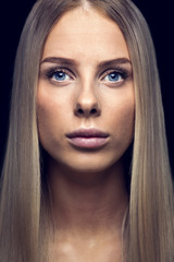 Beautiful Young Woman With Blond Hair