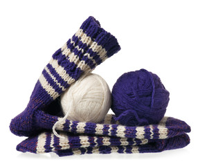 Warm knitted socks