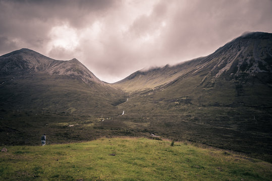 A Man Lost In The Beautiful Nature Of The Isle Of Skye