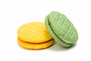 fruit double cookie isolated