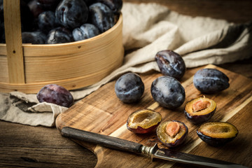 Plums from home garden.