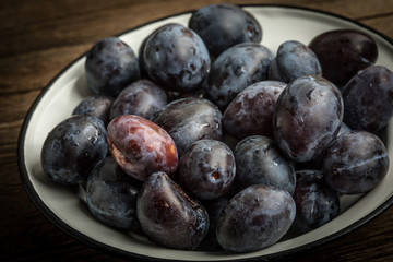 Plums from home garden.