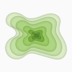 Green Paper art carving vector.