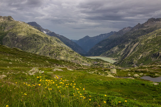 Grimsel pass in Switzerland in Alps