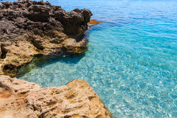 Sea bay in Zingaro Park, Sicily, Italy