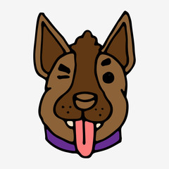 Obraz premium Vector illustration of a hand drawn dog