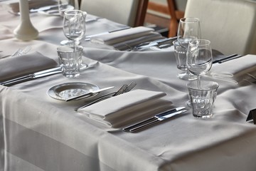 Table at a restaurant