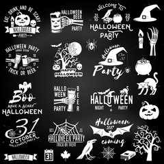 Fototapeta premium Zestaw elementów koncepcji i projektu strony Halloween.
