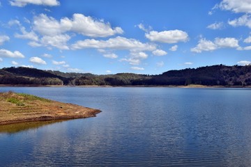 Scenic landscape on the lake Baroon in Australia