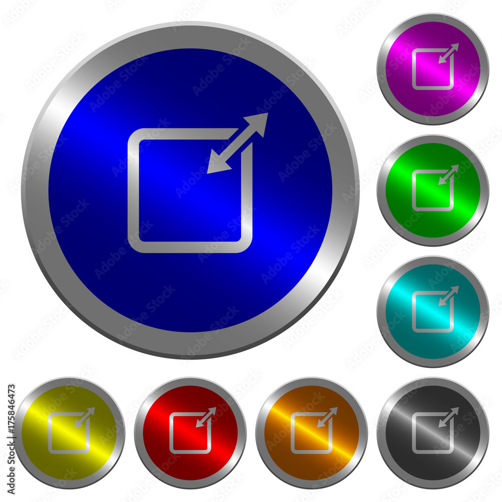 Poster Adjust item size proportionally luminous coin-like round color buttons