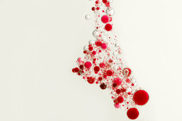 Red and  white bubbles