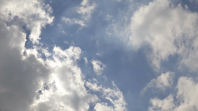 moving clouds and blue sky.hd video
