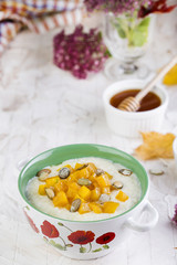 rice porridge with pumpkin