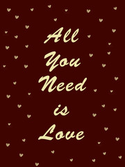 All you need is love card design