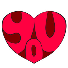 Heart shape with text You