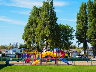 Obraz na płótnie Canvas Colorful playground in the urban park