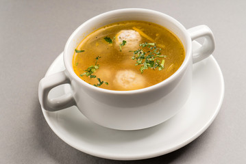 soup with meatballs