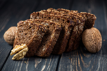 rye brean with sesame and nut