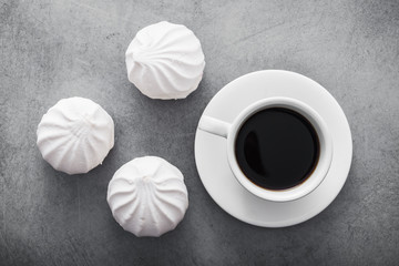 black coffee and marshmallow