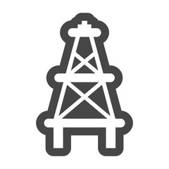 Oil rig, Oil Gusher icon