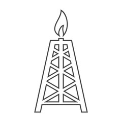 Oil rig, Oil Gusher icon