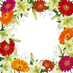 Floral card template
