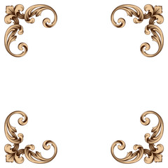 Classical baroque ornament vector 