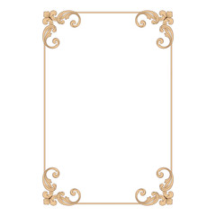 Classical baroque ornament vector 