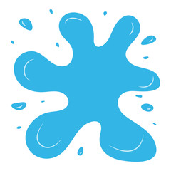Blue splash on a white background. Vector illustration
