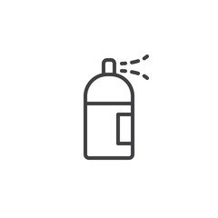 Obraz premium Spray line icon, outline vector sign, linear style pictogram isolated on white. Symbol, logo illustration. Editable stroke