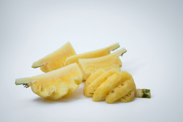 pineapple slice isolated on white background