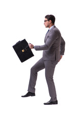 Puppet businessman isolated on white background