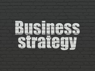 Finance concept: Business Strategy on wall background