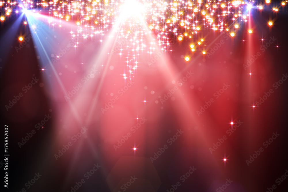 Poster sparkling red backdrop