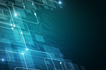 Blue circuit texture